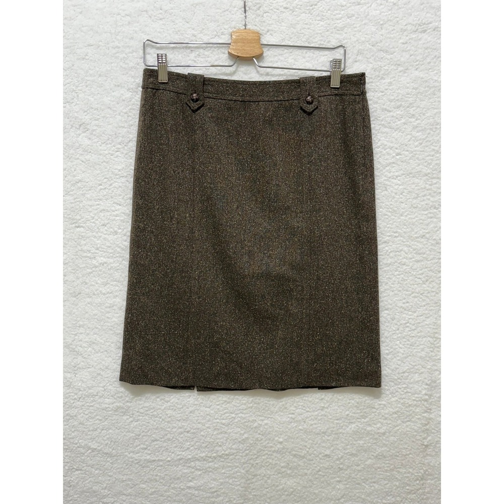 Ann Taylor Tweed Skirt Women's Size 6‎ Brown Career Office Professional